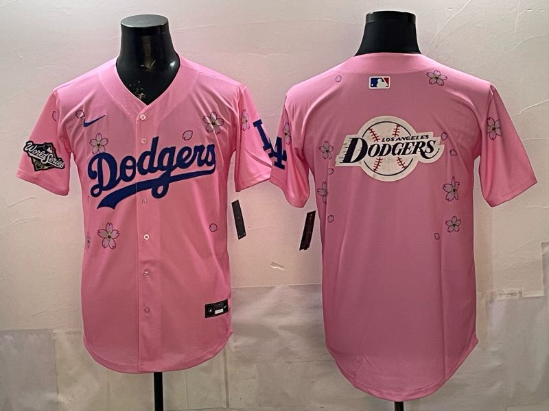 Men Nike 2026 Los Angeles Dodgers Blank Pink Sakura Edition Game MLB Jersey 0020->new orleans saints->NFL Jersey